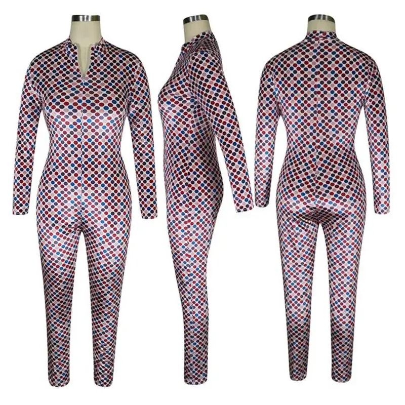 Женские комбинезоны повседневный Длинный Сексуальный Комбинезон на молнии с