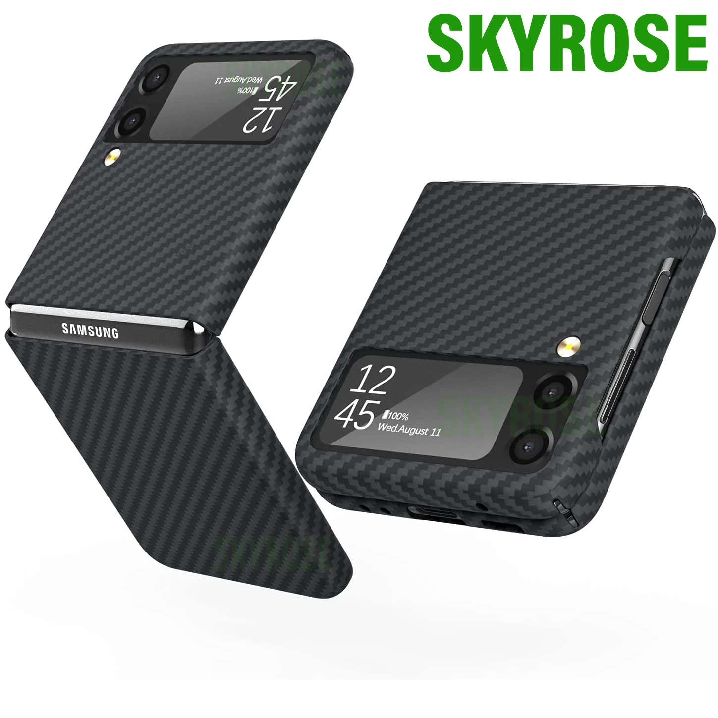 Для Galaxy Z Flip 3 тонкий чехол из арамидного волокна для Samsung 5G Ультратонкий матовый 3D