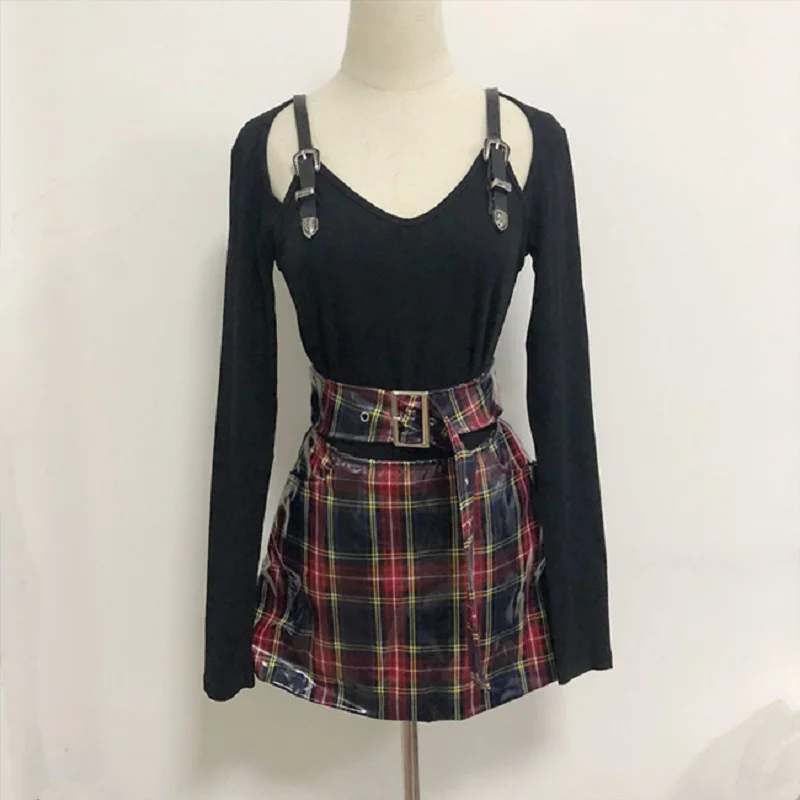 Harajuku сексуальные женские футболки 2020 Сезон весна-осень С v-образным вырезом с