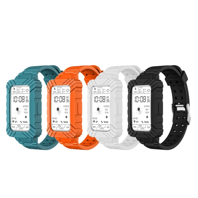 

P82F Bracelet Wristband Compatible for Huawei Honor Band 6 Waterproof Unisex Watchband Silica Gel Bracelet Accessories