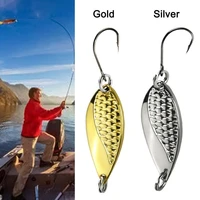 5pcsset 5g 4 18cm reflective sequin lure single hook zinc alloy snake hard spinner spoon lure metal sequins baits for outdoor