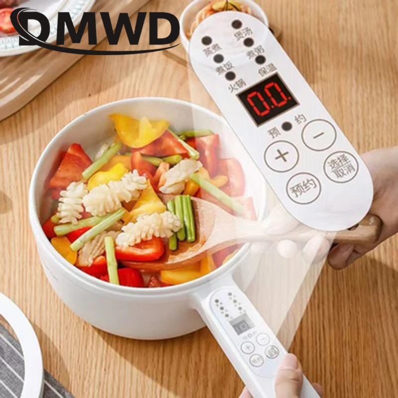 Multifunction Electric Skillet MIni Hotpot Noodles Rice Cooker Pancake Eggs Frying Pan Food Steamer Soup Stew Cooking Pot Heater