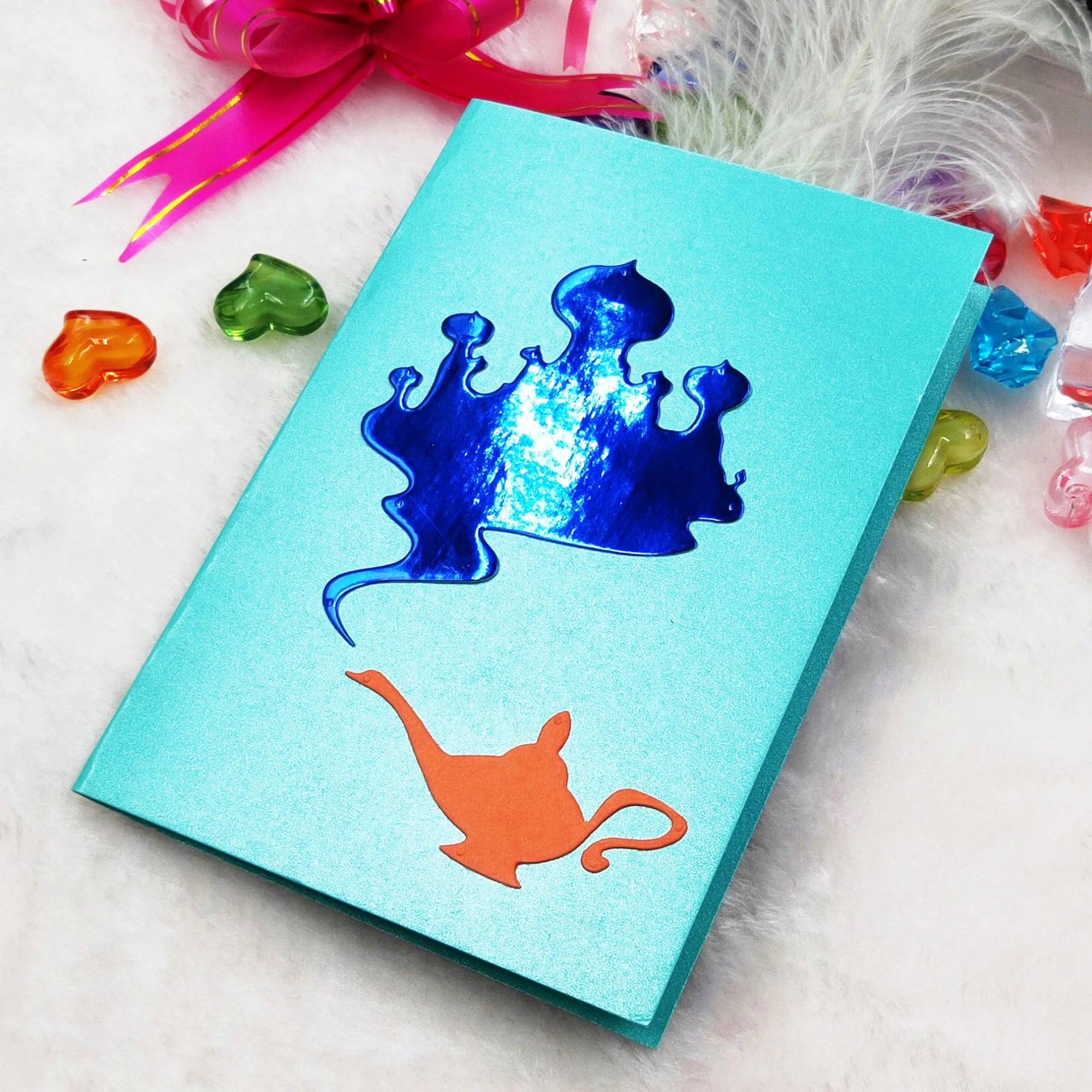 Желаемая волшебная лампа металлические Вырубные штампы сделай сам скрапбукинг