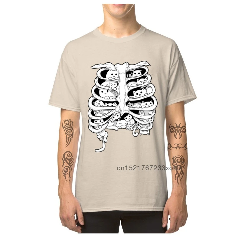 Футболка мужская с коротким рукавом хлопок Очаровательная рубашка рисунком кота