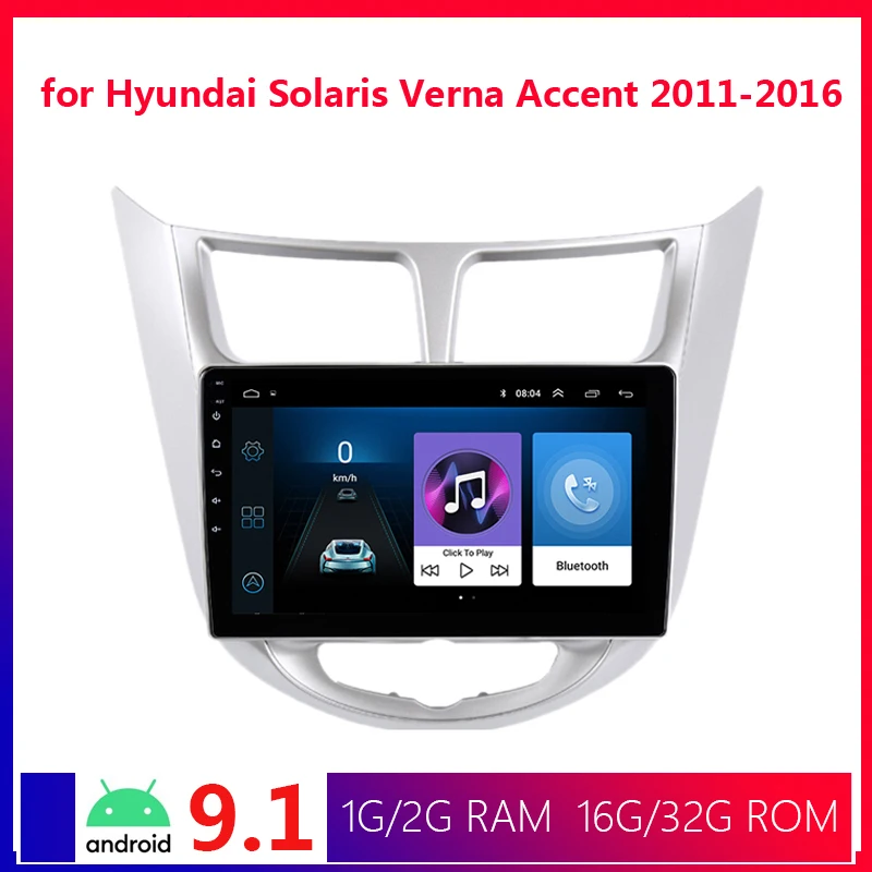 Автомобильная Мультимедийная система Android 9 1 для Hyundai Solaris Verna Accent 2011 2012 2013 2014 2015 2016