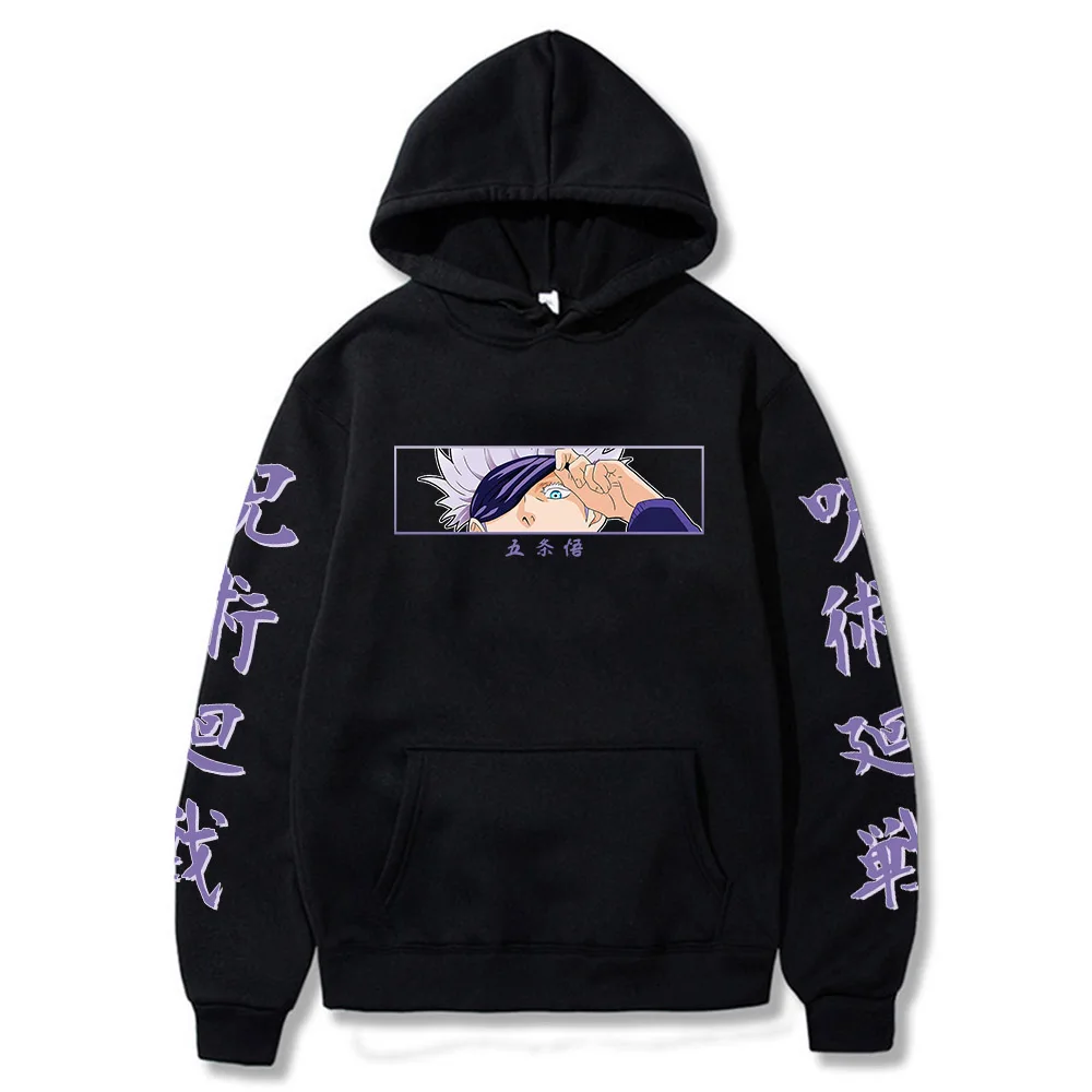 

Anime Jujutsu Kaisen Hoodie Gojo Satoru Sweatshirts Cozy Tops Sweatsuit Sudadera Felpa Moletom