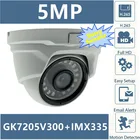 Купольная IP-камера Sony IMX335, металлическая, 5 МП, GK7205V300, 2592x1944, H.265, инфракрасная, с низким уровнем освещенности, с ночным видением, Onvif, VMS, XMEYE, P2P