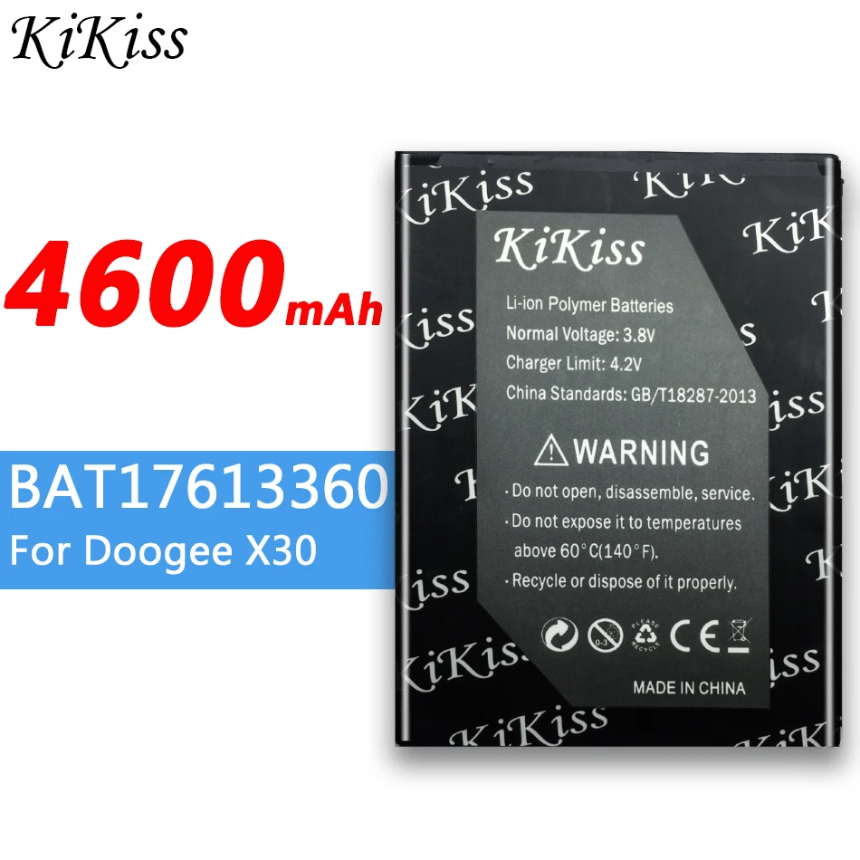 

Высокая Ёмкость Для DOOGEE X30 4600 мА/ч, Батарея BAT17613360 4600 мА/ч, мобильный телефон литий-ионный полимерный аккумулятор Батарея большой Мощность Дл...