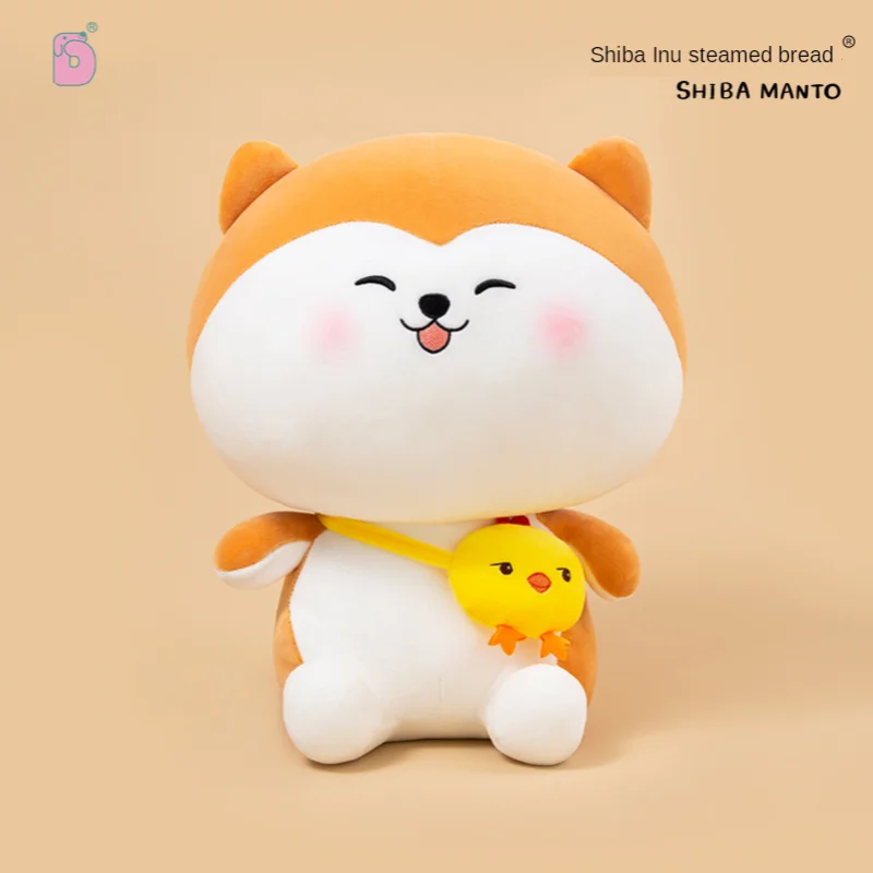 

New Kawaii Shiba Inu Hanamaki Black Rice Steamed Bread Puppy Animal Doll Plush Toys Mini Cute Pendant Decoration Kids Gifts
