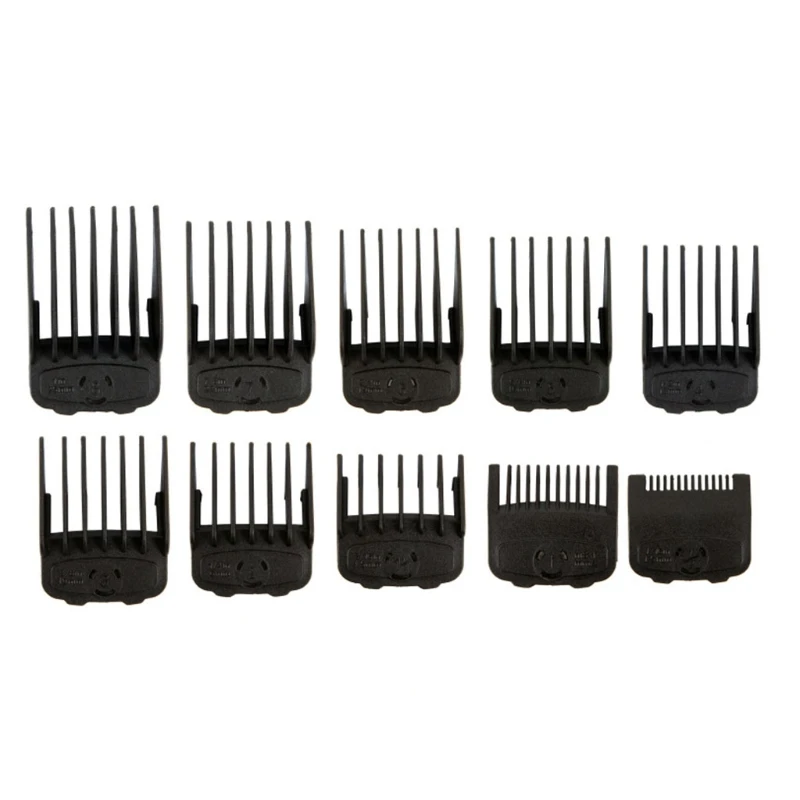 

H7JC 10Pcs Magnetic Cut Hair Clipper Guides 1/16" - 1" Guards Limit Combs fits most W Clippers