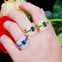 cwwzircons luxury gorgeous square cut cubic zirconia stones big fancy female wedding rings engagement jewelry for women r146
