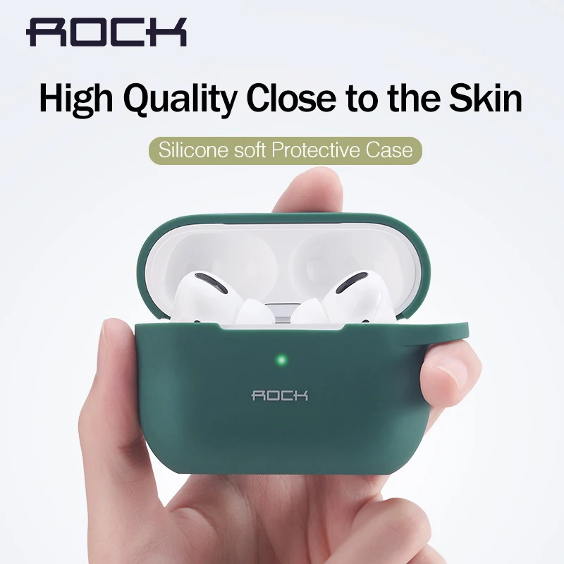 Силиконовый защитный чехол ROCK для Airpods Pro отдельный дизайн ультратонкий