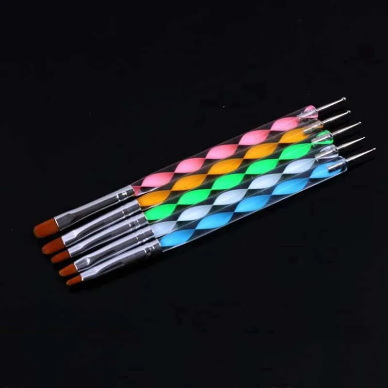 

Nail Point Drill Pen Dotting Tools Nail Art Painting Pen Nails Accessoires Set 5Pcs /lot