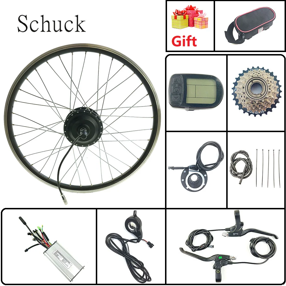 Schuck комплект для переоборудования электрического велосипеда 48V500W задний вращающийся маховик Электрический велосипед концентратор мотор с LCD5Display Электрический велосипед