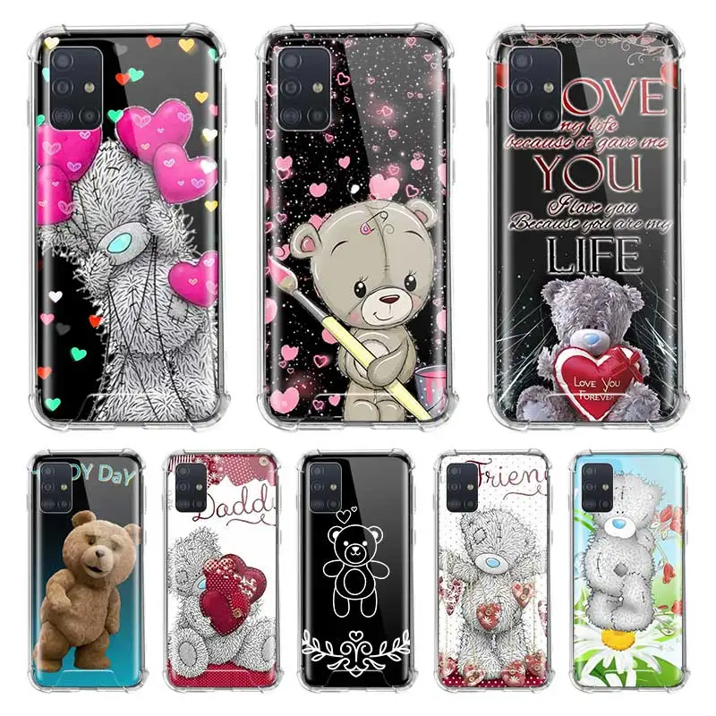 Tatty Teddy Bear милый подушка безопасности против падения Капа для Samsung Galaxy A51 A71 M51 M31 M21