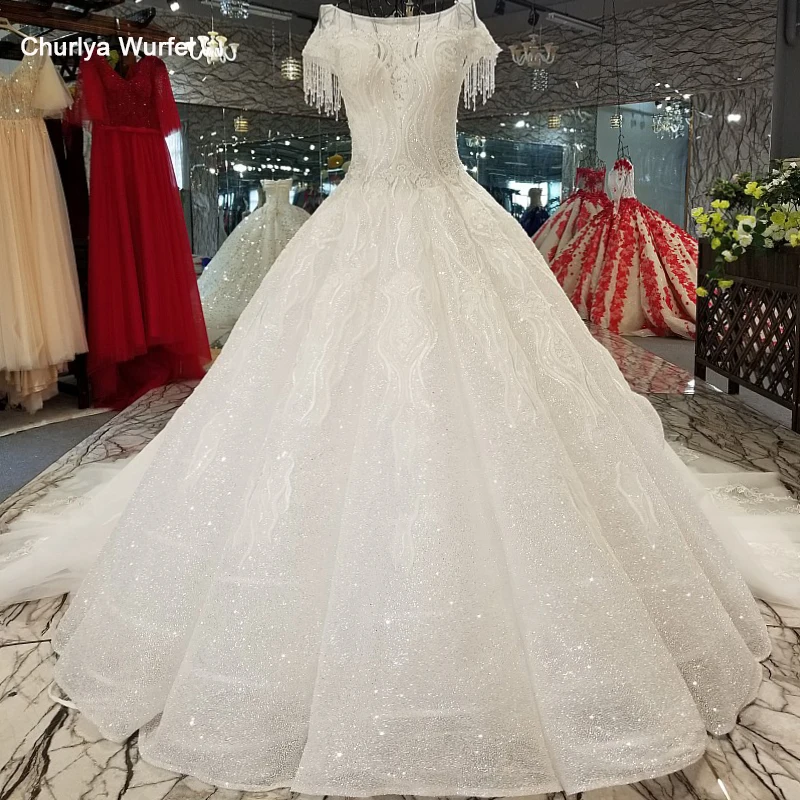 LS34470 свадебное платье бисера cap рукава блестящие красоты нарядное сделано в Китае