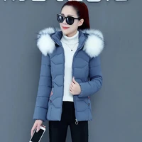 new big fur hooded jacket 2021 woman parkas cotton casual winter coat female down cotton padded parka winter jacket female hiver