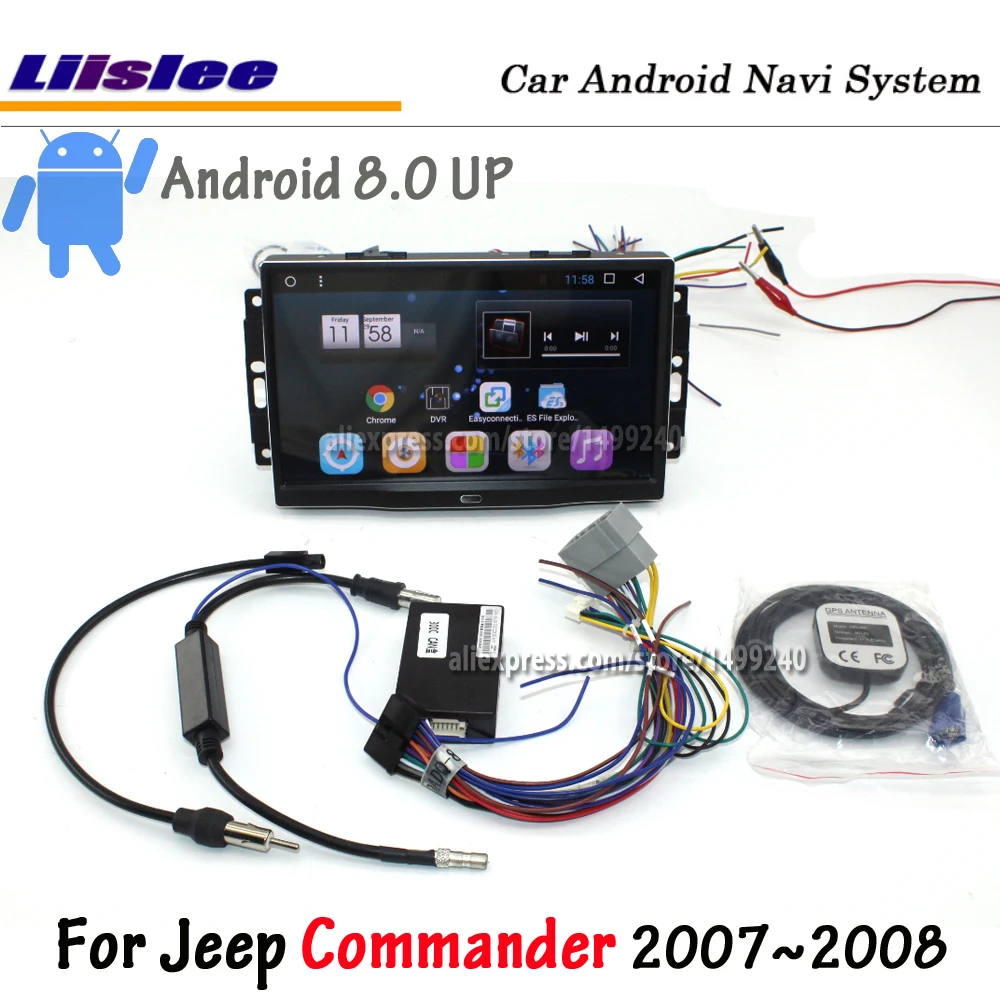 Liislee автомобиль Android 8,0 для Jeep Commander 2007~ 2008 стерео радио Carplay экран видео gps навигация Мультимедиа без DVD плеера
