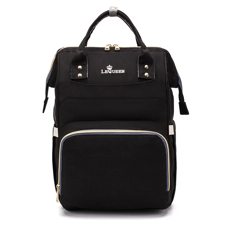 mother bag 17 LEQUEEN пеленки ребенка материнства сумка USB зарядное устройство три бутылки большой емкости тележка подгузник рюкзак для мамы мать сумка - Цвет: mother bag 17