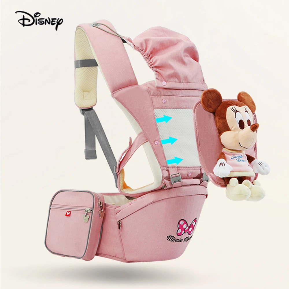 

DISNEY Strap Baby Waist Stool Four Seasons Multi-Function Universal Horizontal Front Hold-Style Lightweight Sitting Baby