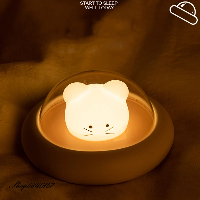 USB Cute Lamp Table Lamps for Bedroom Space Light Dimming Desk Mouse Lighting Animal Abajur Infantil Children Gift LED | Лампы и