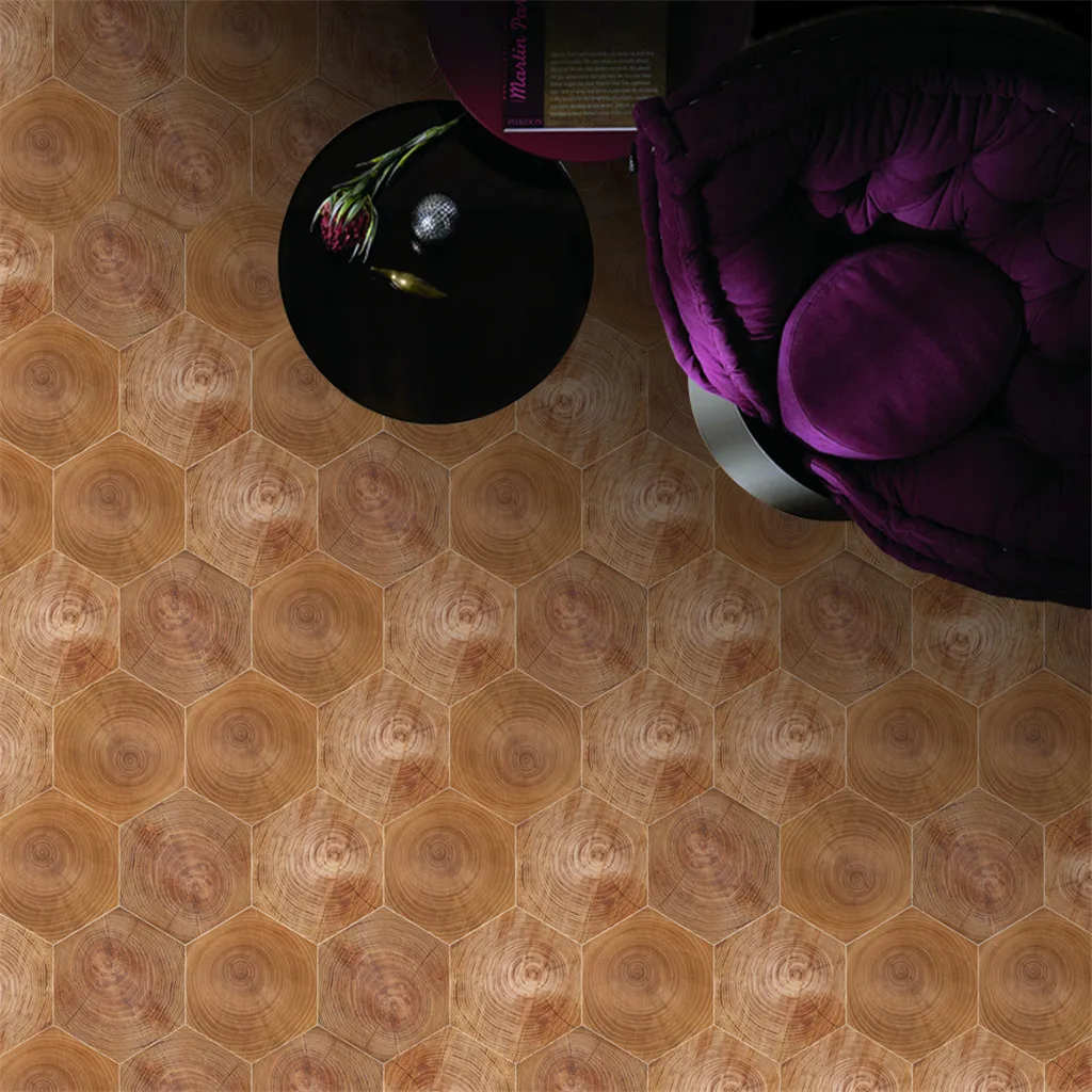 10 шт Шестигранная самоклеящаяся Нескользящая плитка для ванной комнаты кухни