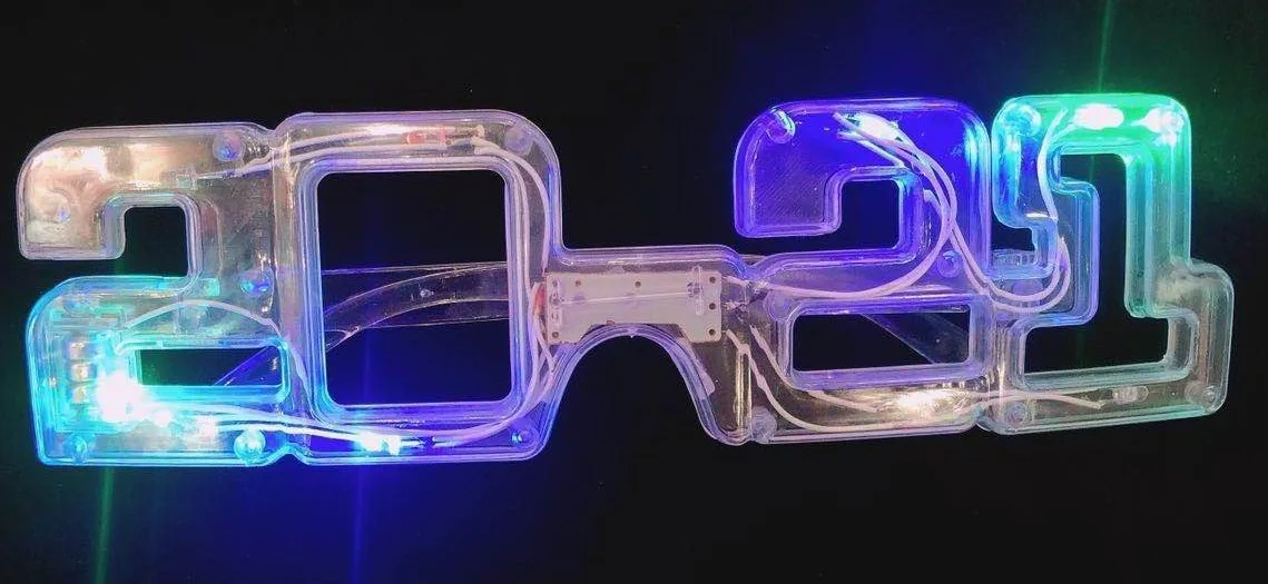 СВЕТОДИОДНЫЙ мигающий светящийся светильник очки 2021 костюм косплей вечерние на