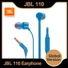 Проводные наушники JBL TUNE 110 3,5 мм, гарнитура с микрофоном и глубокими басами, Спортивная гарнитура T110