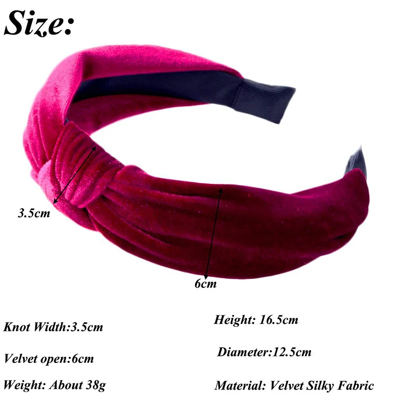 

Fashion Solid Color Velvet Knot Headbands For Women Hair accessories For Women Korean Head Bands Wholesal Girls Bow Hairband New