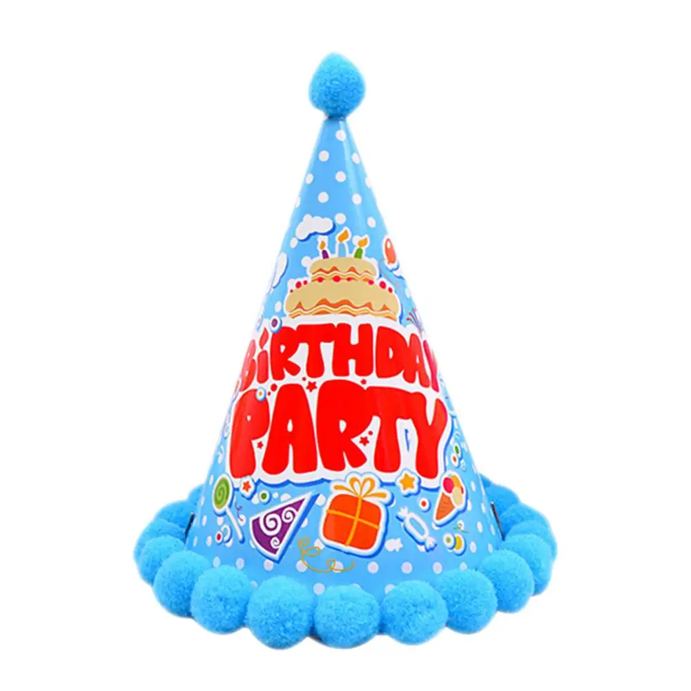 Праздничная шапка с радужным помпоном на день рождения вечерние аксессуары