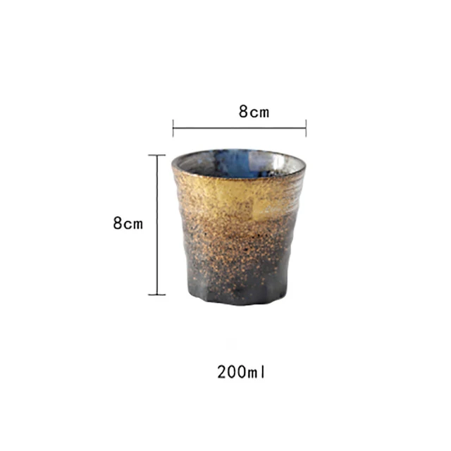 

Coffee Milk Cup Ceramic Cup Japanese Style Tea Cup Retro Creative Stoneware Ceramic Kung Fu Tea Cup Drink 200ml
