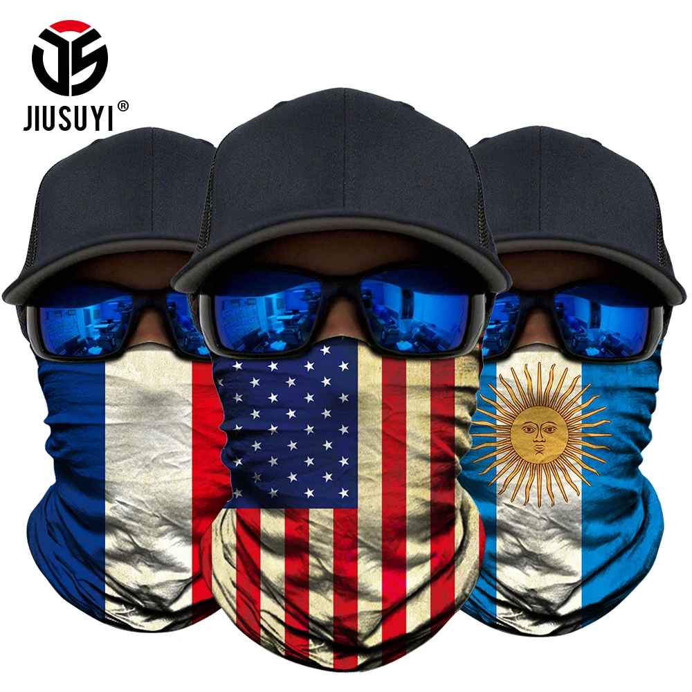 3D принт национального флага маска шарф на шею бандана летняя Солнцезащитная