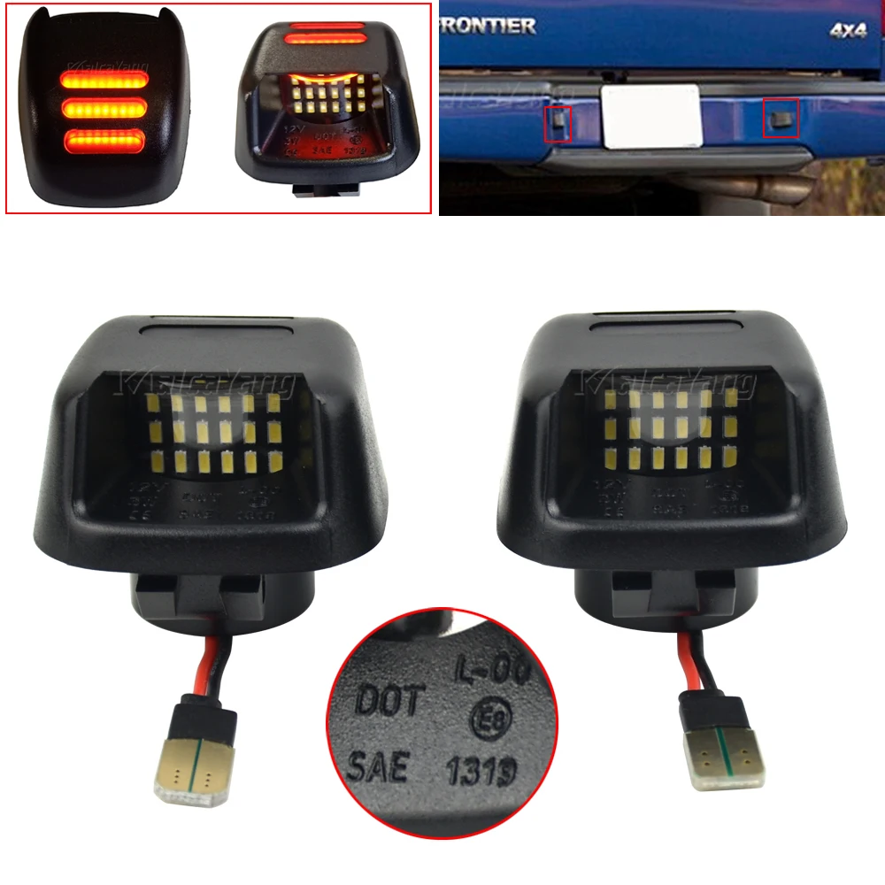 

Светильник номерного знака для Nissan Navara D40, 2 шт., IP67, 18SMD, 3 Вт, белая Светодиодный ная