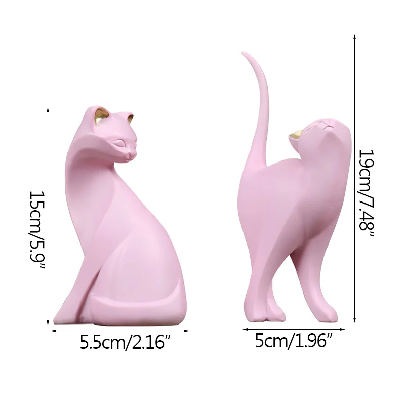 Скандинавские современные кошки гостиная винный шкаф украшения фигурки розовый