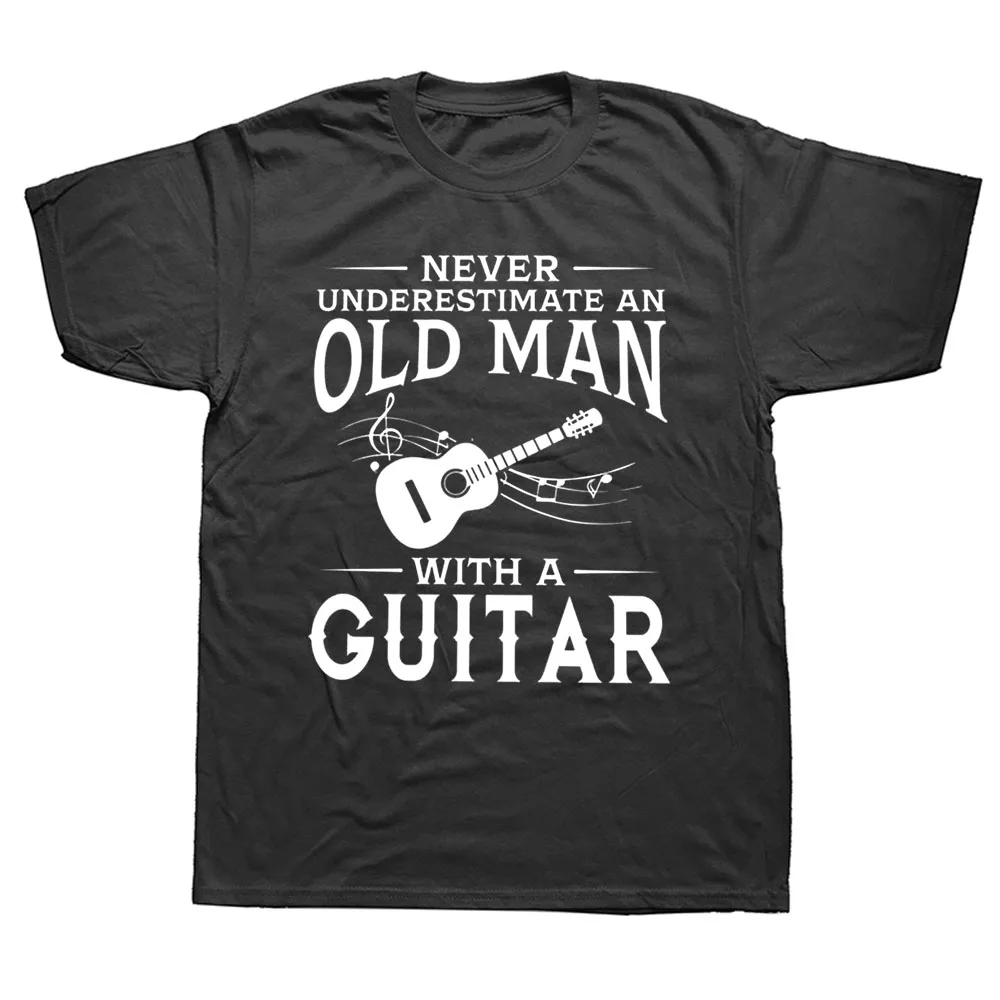 lustige eine alte mann elektrische gitarre bass grafik neue baumwolle kurzarm dad t shirts kühlen musiker gitarrist harajuku t shirt free global