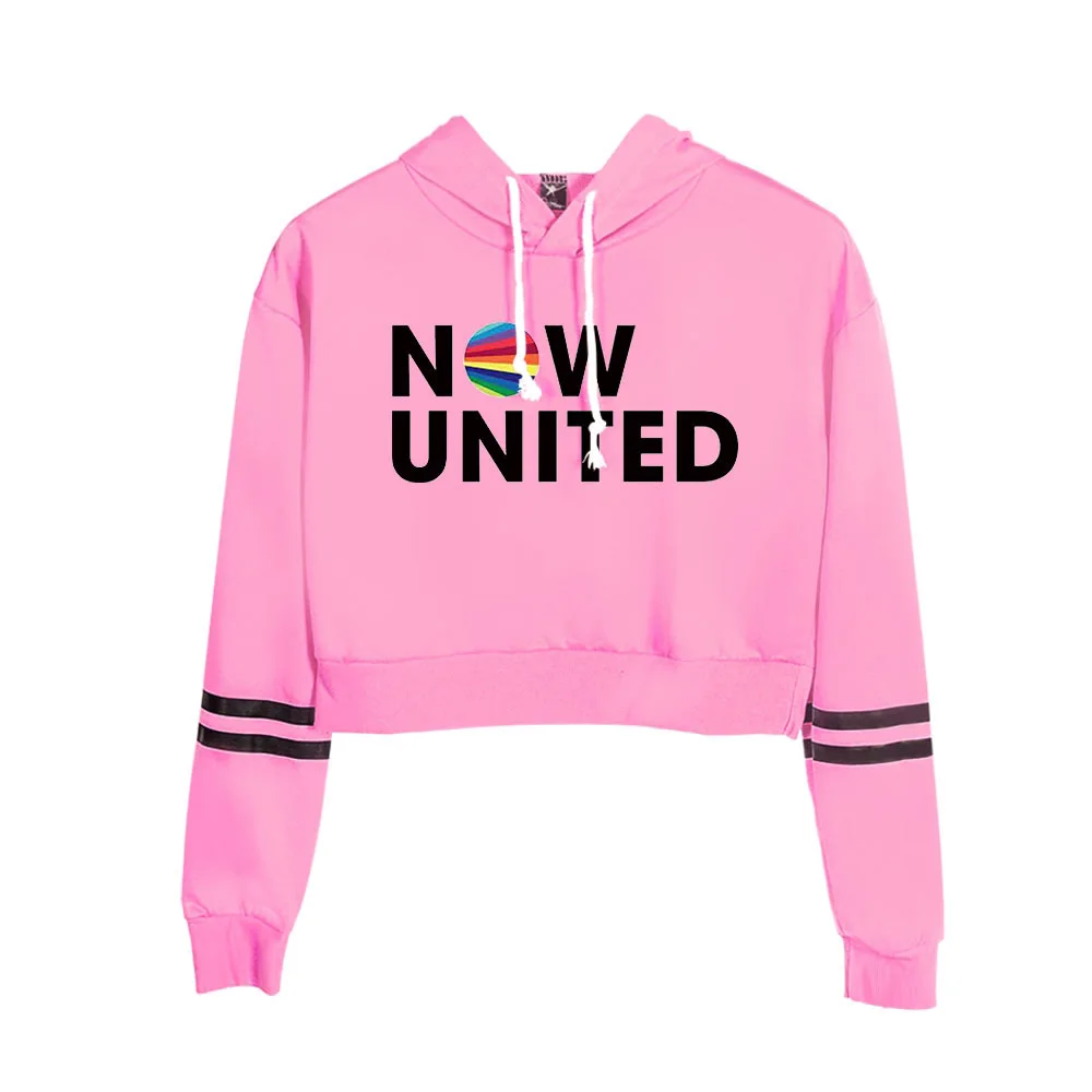 

New Korean Fashion Kpop Clothes Now United Hip Hop Crop Top Hooded Hoody Female Harajuku Cropped Hoodie Sweatshirts Pullovers
