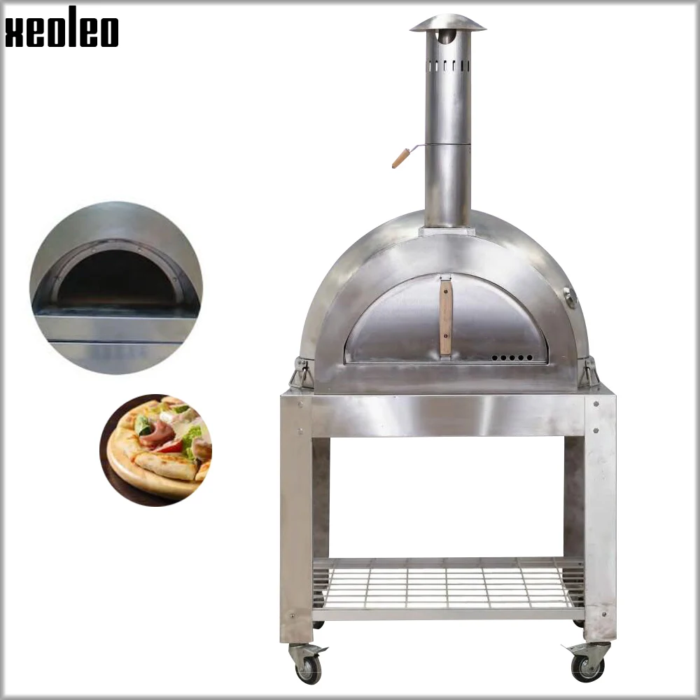 

XEOLEO Portable Pizza oven Outdoor Bread baker Wood-Fired Pizza oven Dome Design Commercial Stainless steel Charcoal bbq gril