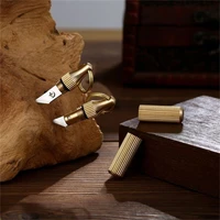 portable open cans key chain decor outdoor survival multifunctional brass edc tools capsule mini knife