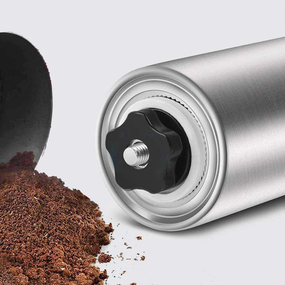 Ручная кофемолка керамический конический заусенцы Матовая нержавеющая сталь