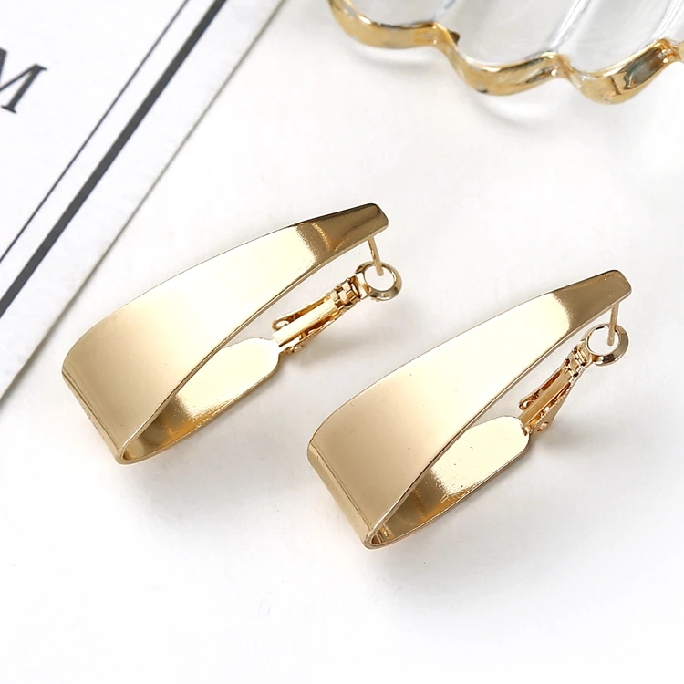 2019 корейские новые массивные Серьги овальные геометрические золотые серьги для