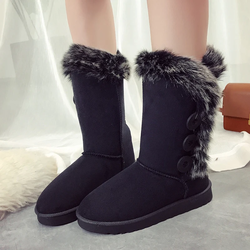 2019 г. Новая обувь до середины икры зимняя женские зимние сапоги голени с