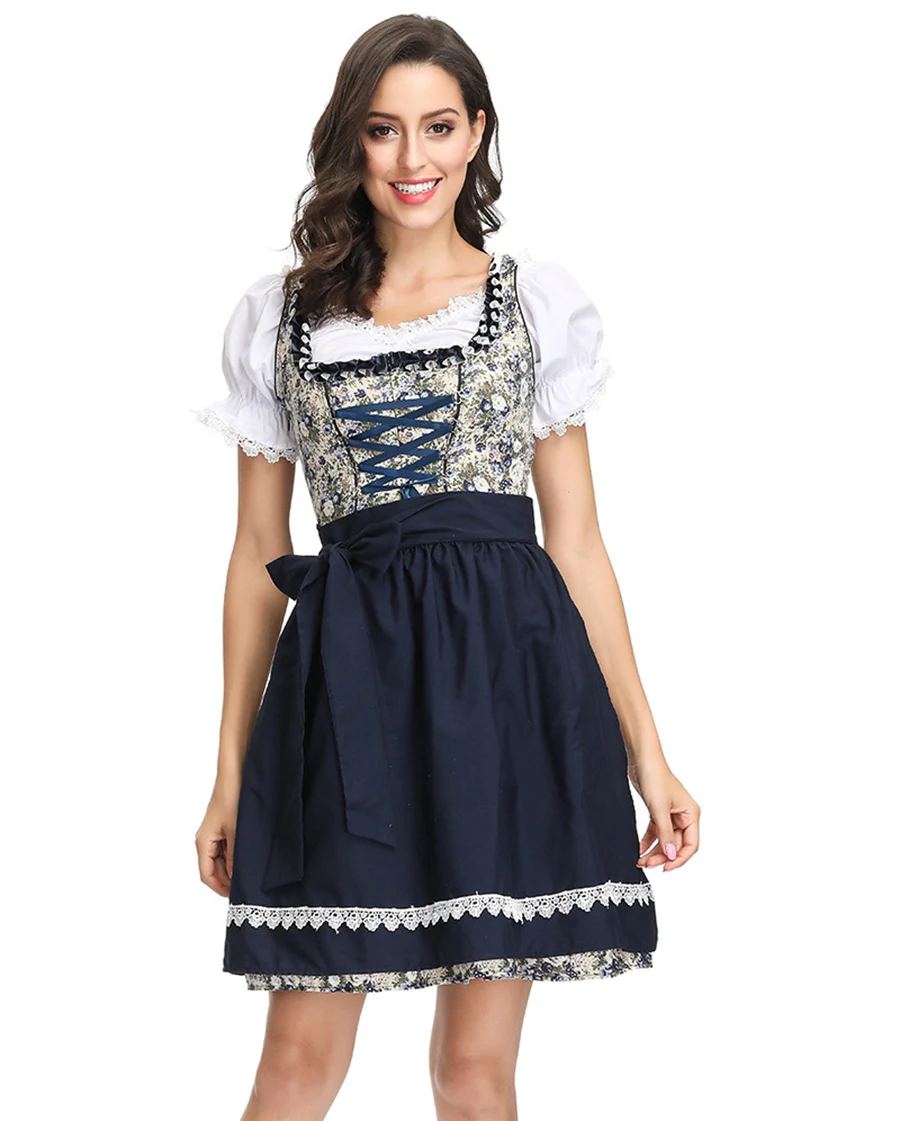 

Sell Well Dirndl The Munich Oktoberfest Costume Germany Bavarian Beerfest Waiter Night Club Cosplay Carnival Fancy Party