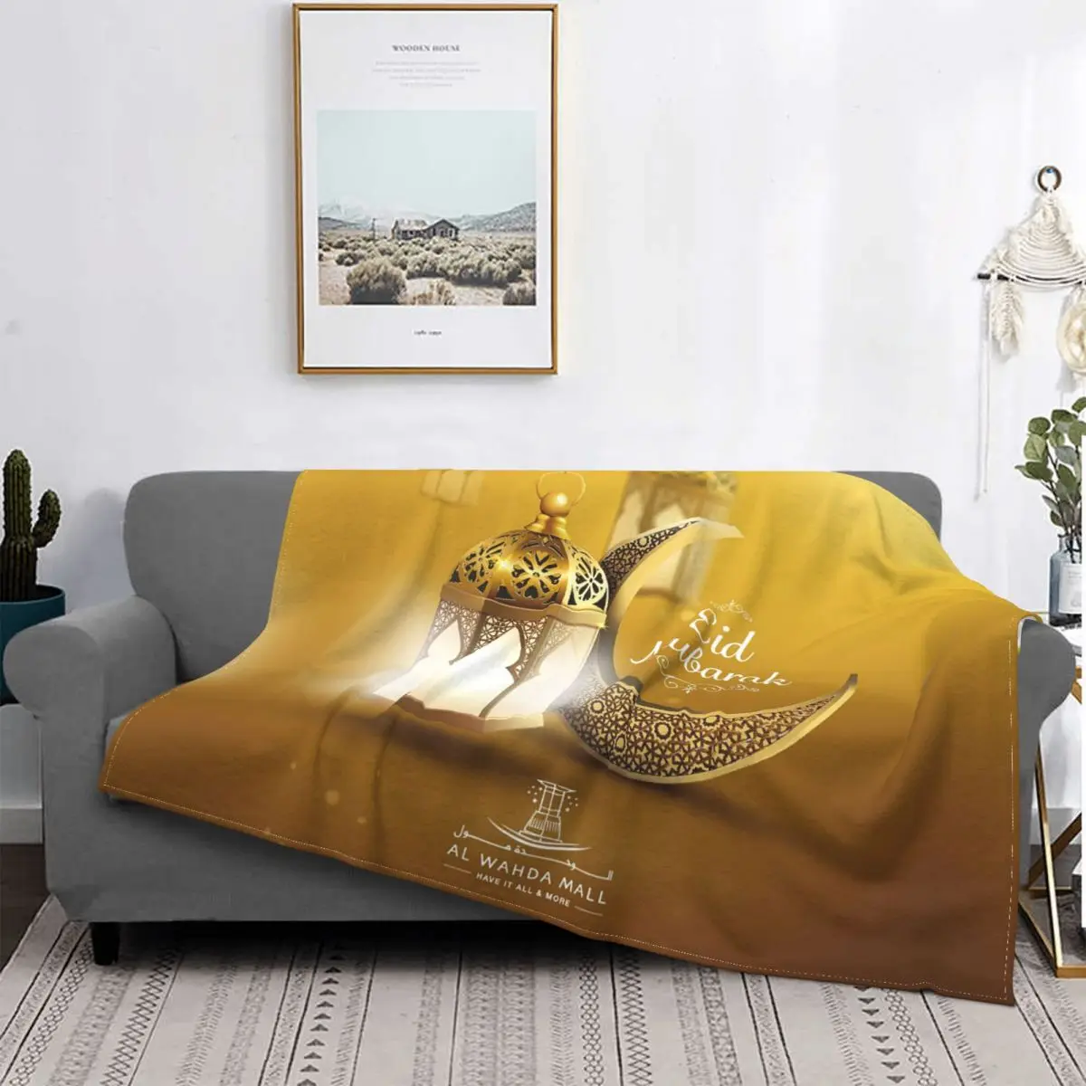 

Eid Fitr Mubarak одеяло покрывало Фланелевое исламское мусульманское супер теплое покрывало для автомобиля диван покрывало