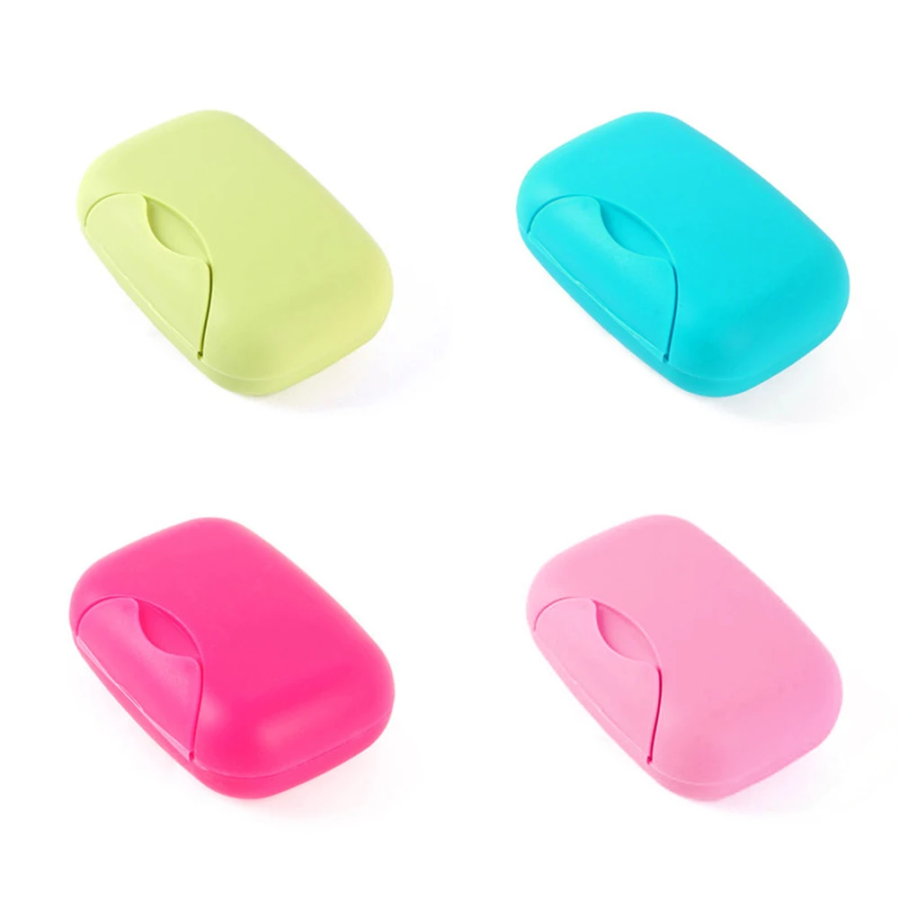 

1 Pcs Portable Soap Dishes Bathroom Plate Case Travel Hiking Soap Holder Container PP Soap Box Rack Bathroom Products