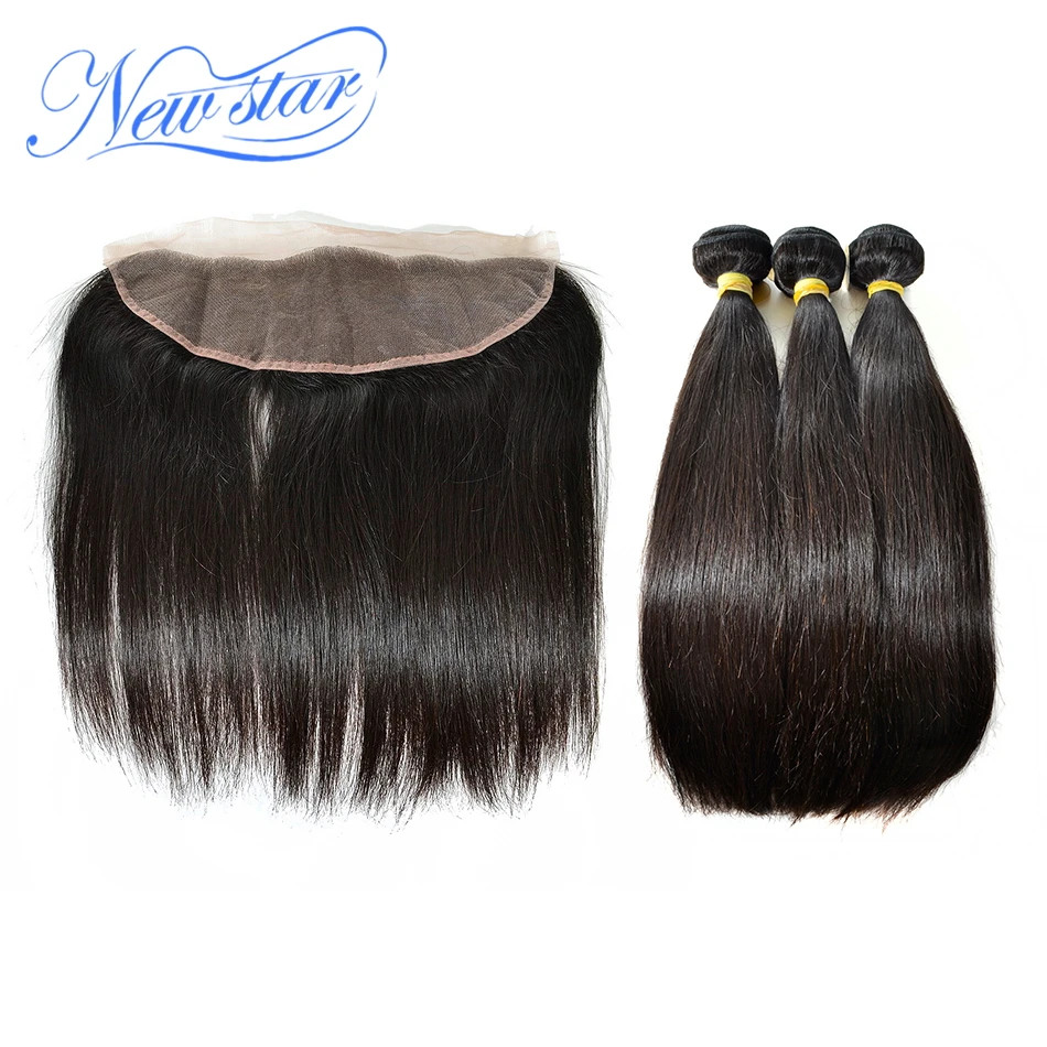 Бразильские прямые натуральные волосы предварительно выщипанные 13x4 кружевные