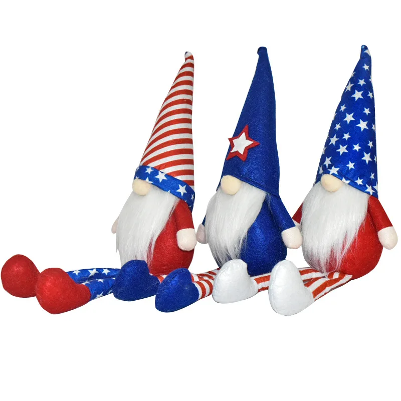 

U.S. Independence Day Decoration Long toe hat Elf faceless doll U.S. National Day decoration ornaments home decoration