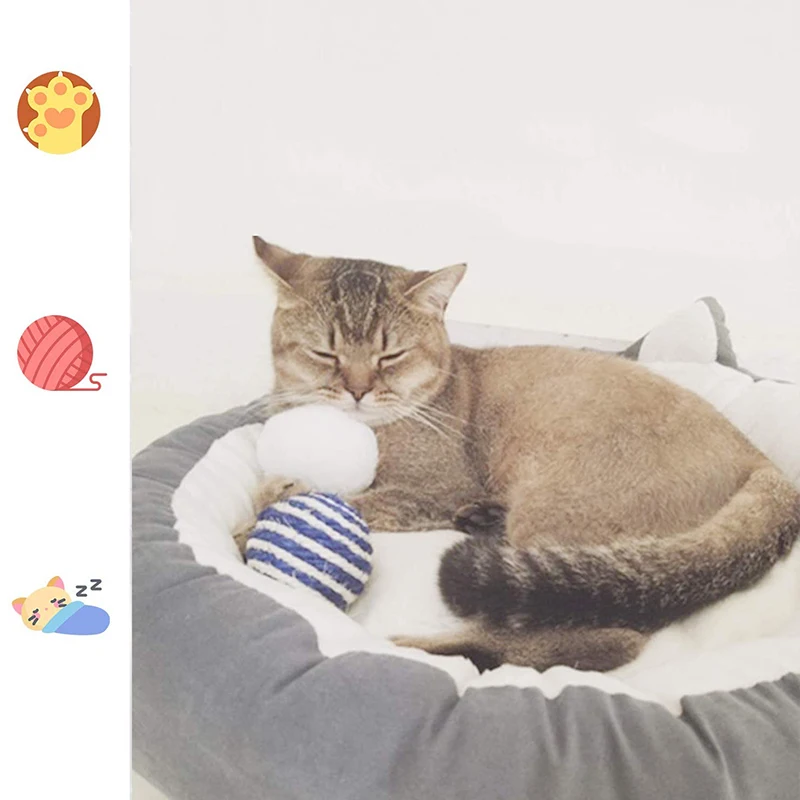 Домашнее животное кошка кровать уши гнездо мягкое теплое моющееся Круглый