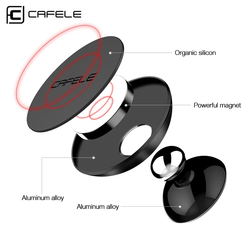 Cafele Universal Magnet Car Phone Holder for Phone in Car Paste 360 Rotation for iPhone Samsung huawei Xiaomi