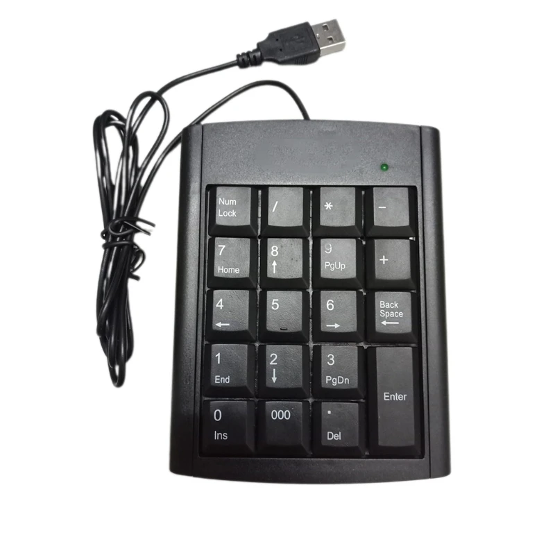 

USB цифровая клавиатура, полный размер, 19 клавиш, портативный тонкий мини-номер для ноутбука, настольного компьютера, большие печатные буквы