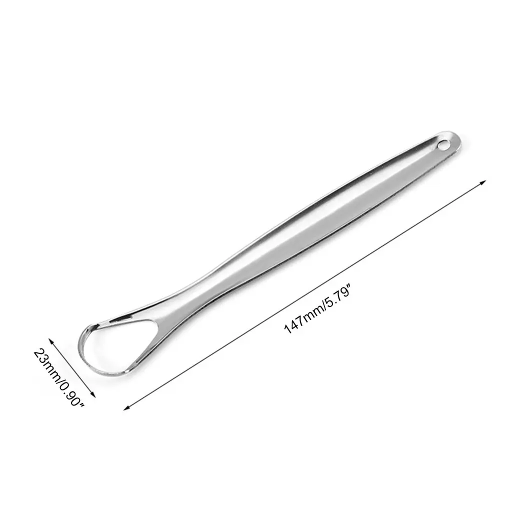 

Stainless Steel Brush Tongue Practical Cleaner Reduce Bad Breath Tongue Scraper Metal Tongue Durable Scraper